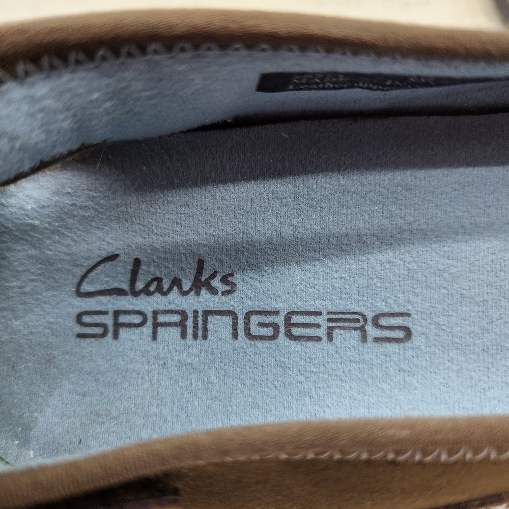 Clark's Springers Women's Leather Upper Mary Jane Walking Shoes - 8 - Picture 5 of 7